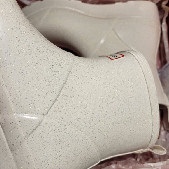 Hunter Women's PLAY™ Starcloud Glitter Short Rain Boots in Shaded White - Picture 3 of 10